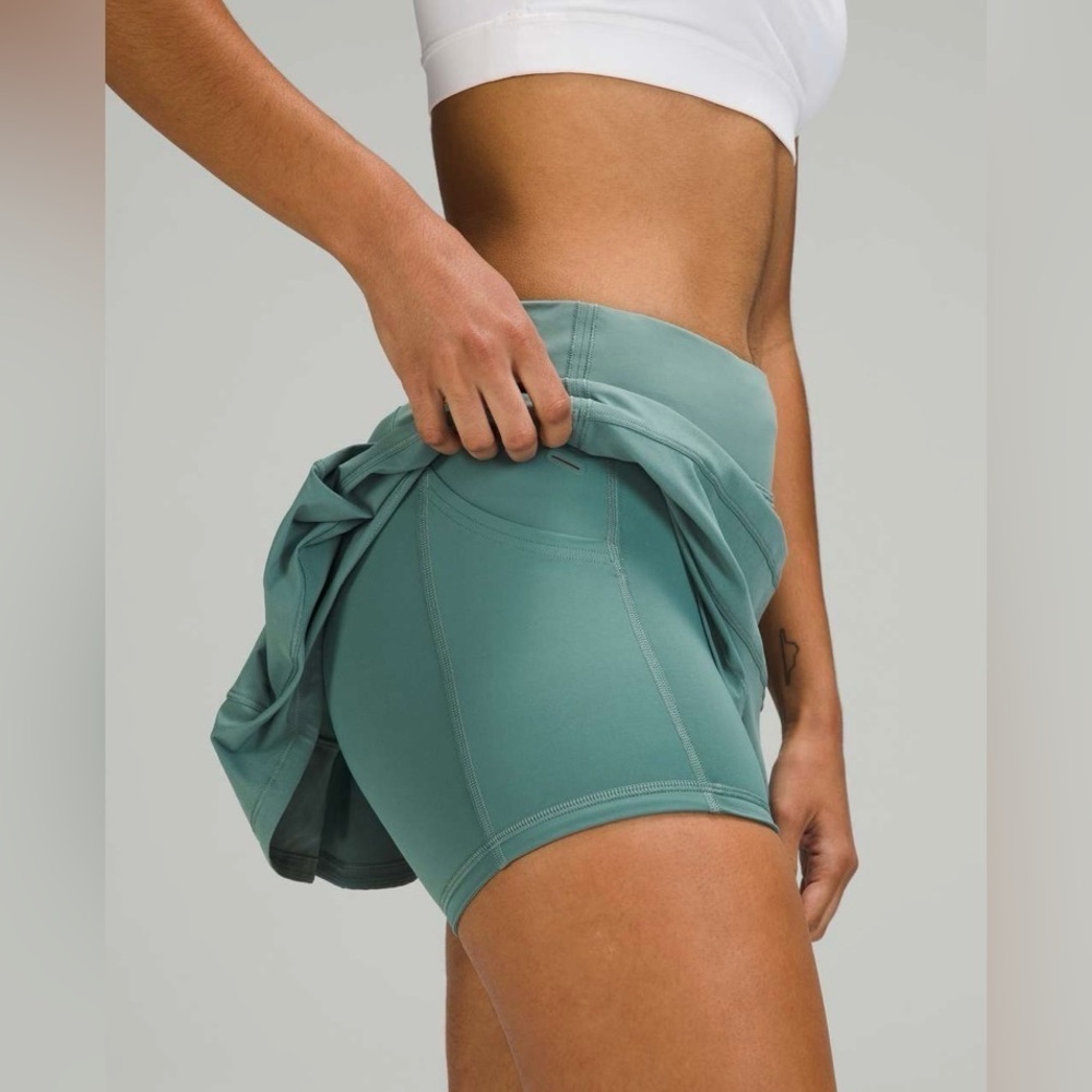 Lululemon Pace Rival Mid Rise Skirt in Tidewater Teal - Picture 4 of 9